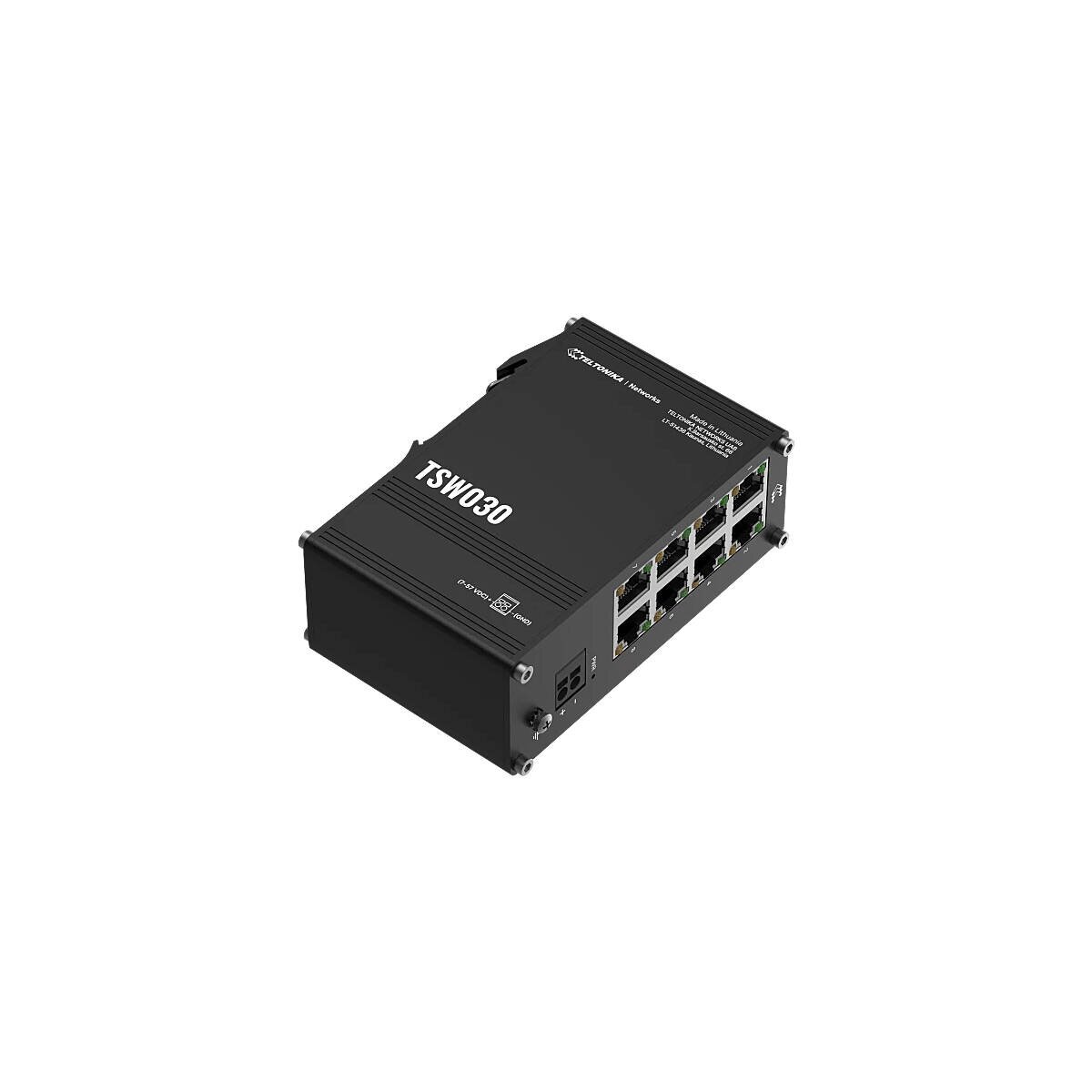 Teltonika TSW030 unmanaged Industrie Switch 8-Port