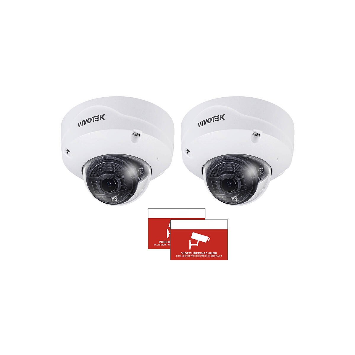 2x VIVOTEK FD9365-EHTV-v2 IP-Kamera + Au box