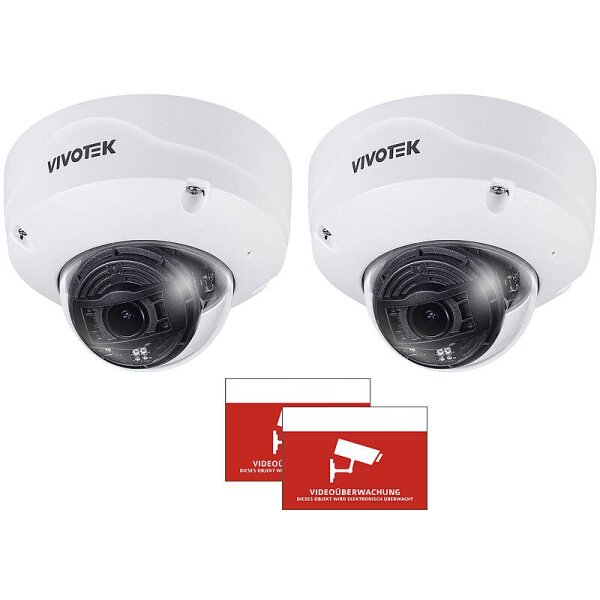 2x VIVOTEK FD9365-EHTV-v2 IP-Kamera + Aufkleber