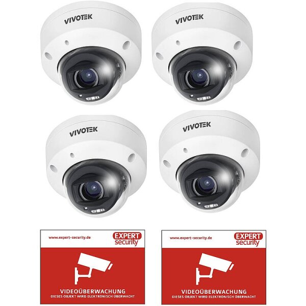 4er Kamera-Set VIVOTEK FD9380-HTV-V2 5MPx IR PoE