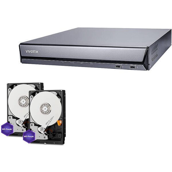 VIVOTEK SET NVR 20MPx 16-Kanal AI + 2x 4TB HDD