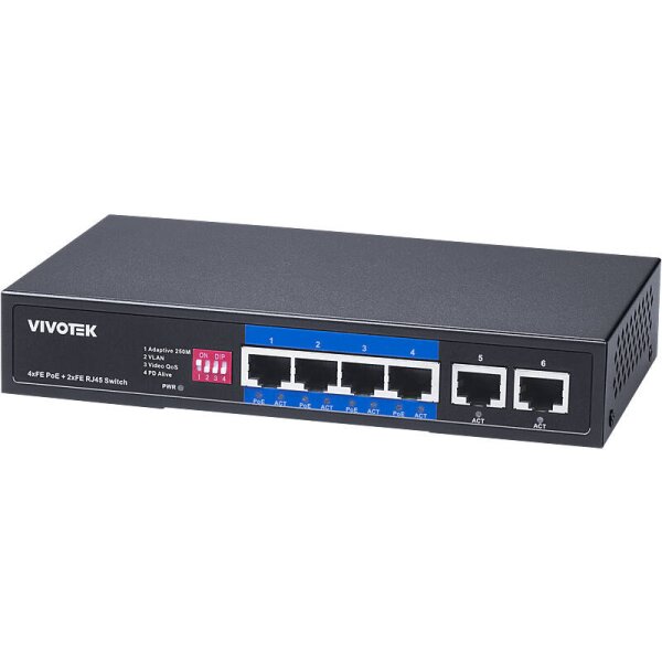 VIVOTEK AW-FET-060P-060 Switch unman. 6-Port, PoE