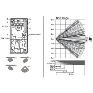 Aritech DD1012-N Dual-Bewegungsmelder PIR/MW VdS B