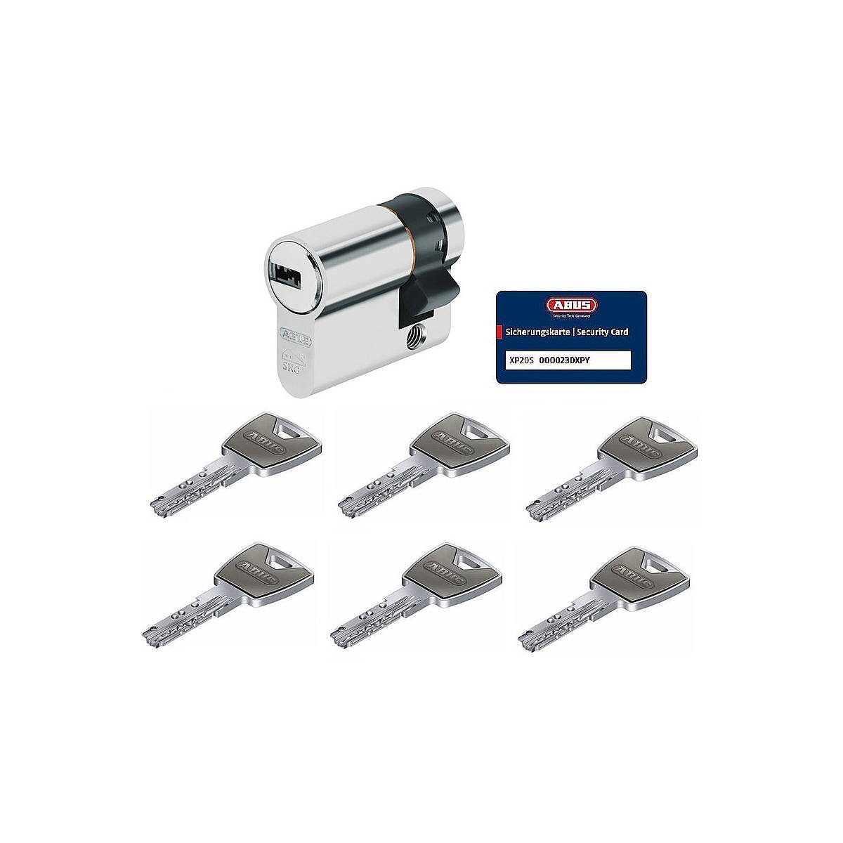 Abus XP20S 10/30 Halbzylinder vs. + 6 Schlüssel