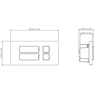 Dahua - VTO4202FB-MB2 - 2 Knopf Modul