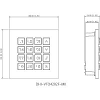 Dahua - VTO4202F-MK - Tastatur Modul