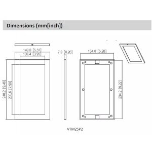 Dahua - VTM25P2 - 2 Modul Rahmen