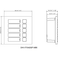 Dahua - VTO4202F-MB5 - 5 Knopf Modul