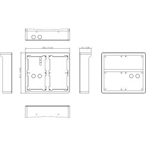 Dahua - VTM04R4 - Aufputz Regendach, 4 Modul