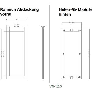 Dahua - VTM126 - 3 Modul Rahmen