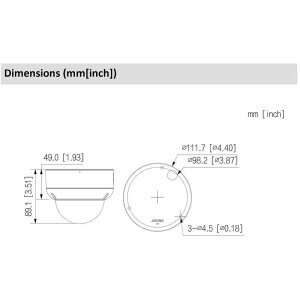 Dahua IPC-HDBW3449EP-S-IL-0280B IP-Kamera 4MPx T/N