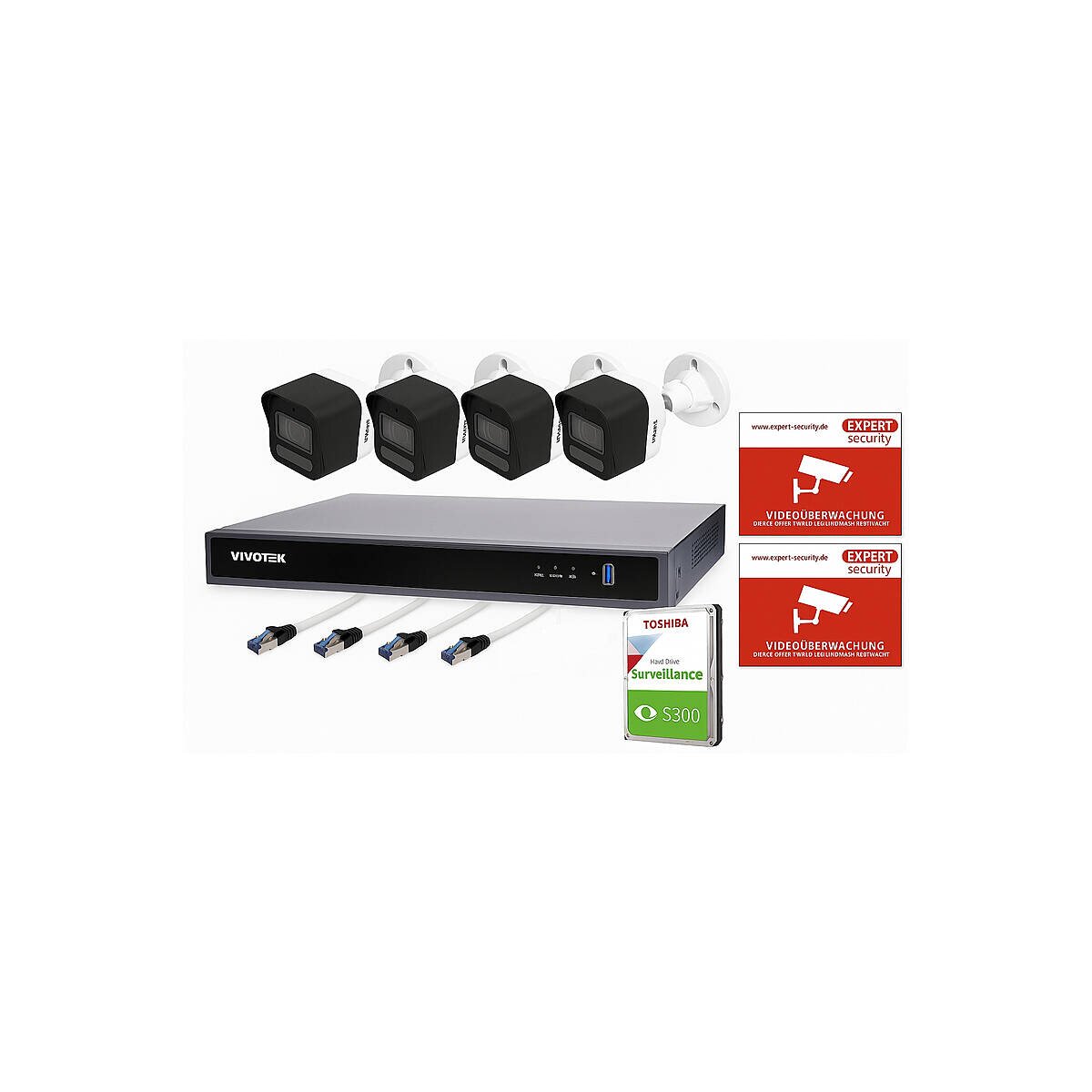 Profi Kamerasystem 4x Bullet 5MP Vario + box