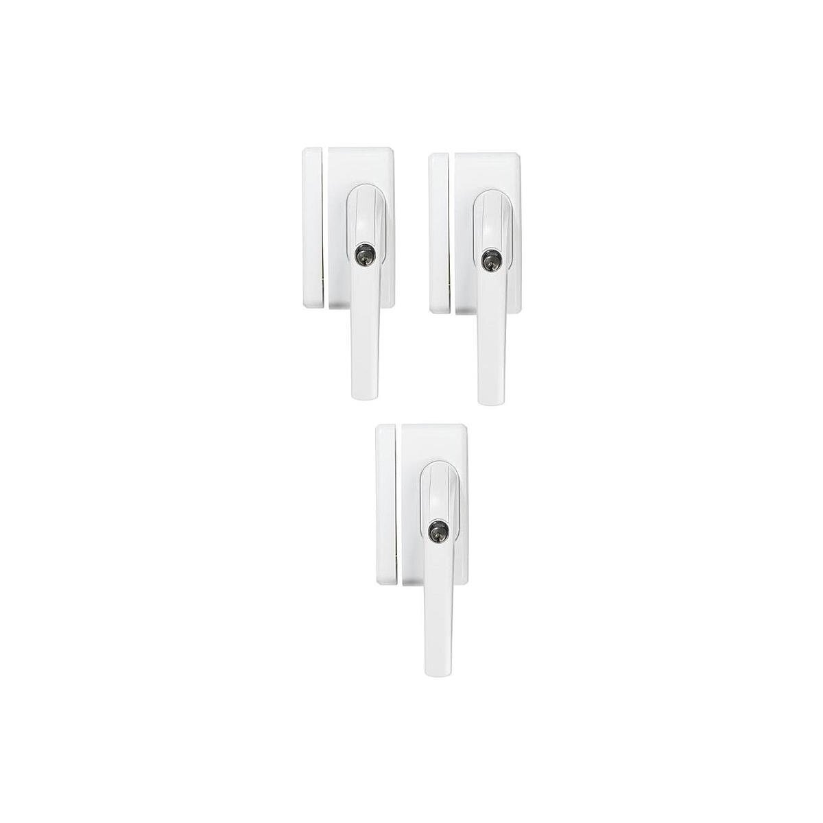 3er Set Abus FO400N W Fensterschloss weiss