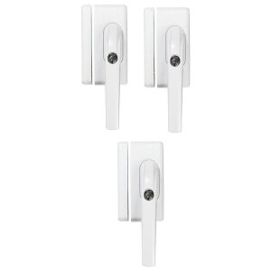 3er Set Abus FO400N W Fensterschloss weiss