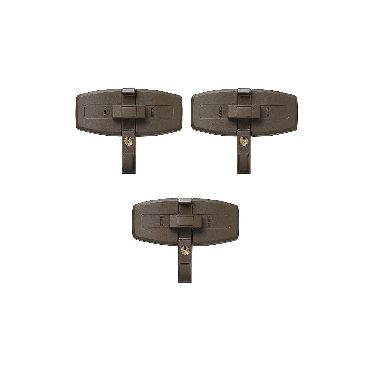 3er ABUS DFS95 B AL0125 Fensterschloss, braun