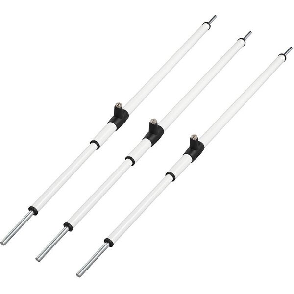 3er ABUS Tele-Z 100 W AL0125 Teleskopstange weiß