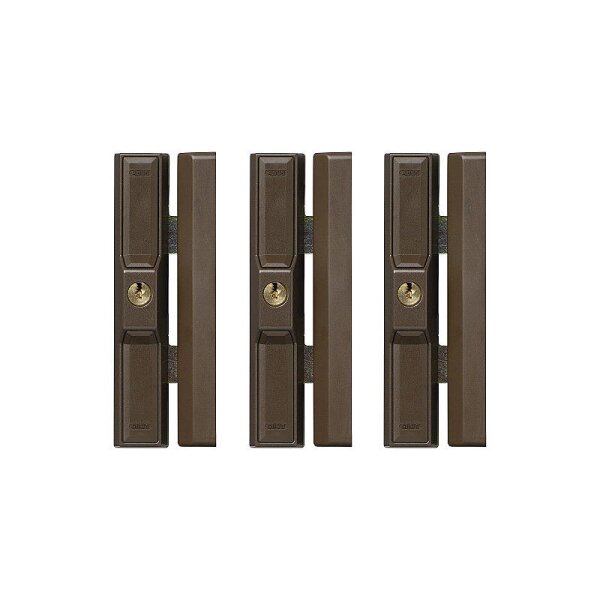 3er ABUS DF88 B AL0125 Dach-Fensterschloss braun