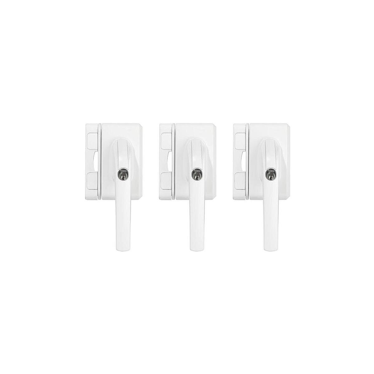 3er Abus FO500N W AL0125 Fensterschloss, weiß