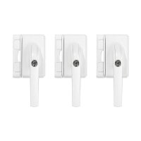3er Abus FO500N W AL0125 Fensterschloss, weiß