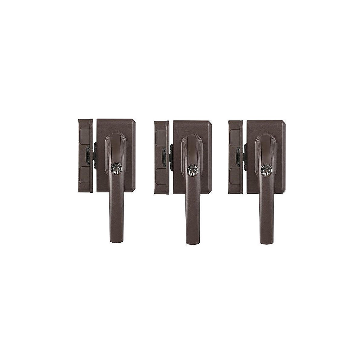 3er ABUS FO500N B AL0125 Fensterschloss, braun