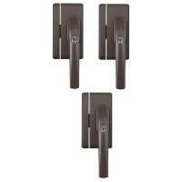 3er Set Abus FO400N B Fensterschloss braun
