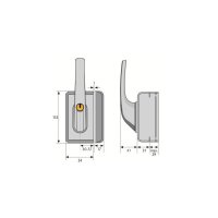 3er Set Abus FO400N B Fensterschloss braun