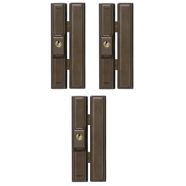 3er Set Abus FTS 88 B Fensterschloss braun