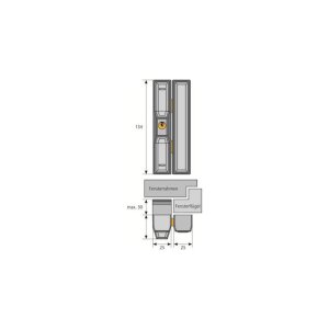 3er Set Abus FTS 88 B Fensterschloss braun