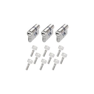 3er Abus Bravus 1000 Doppelzylinder 30/40 9 Schl.