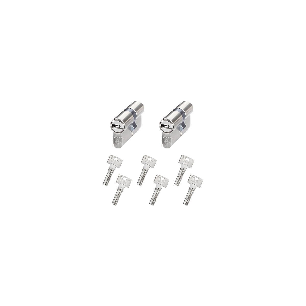 2er Abus Bravus 1000 Doppelzylinder 40/45 6 Schl.