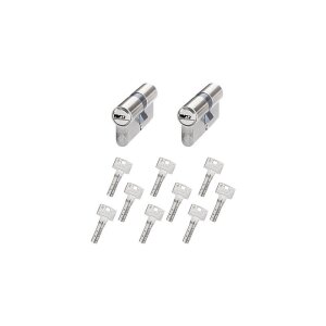 2er Abus Bravus 1000 Doppelzylinder 45/50 9 Schl.
