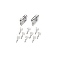 2er Abus Bravus 1000 Doppelzylinder 45/50 9 Schl.