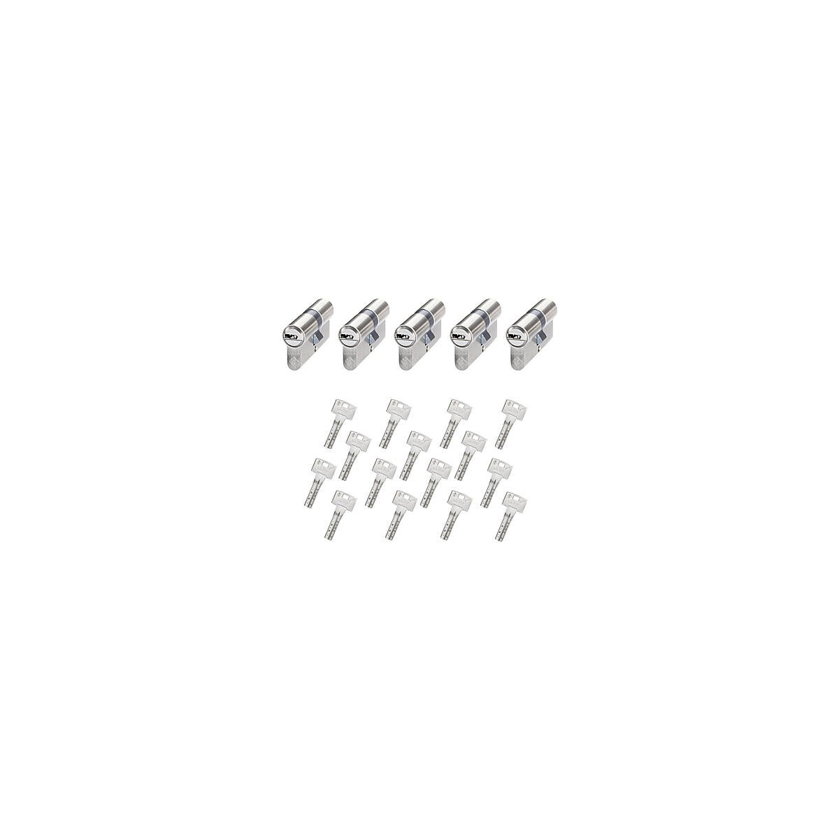 5er Abus Bravus 1000 Doppelzylinder 45/45 15 Schl.