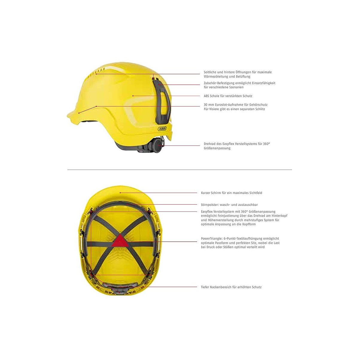 ABUS Scator Arbeitsschutzhelm safety orange