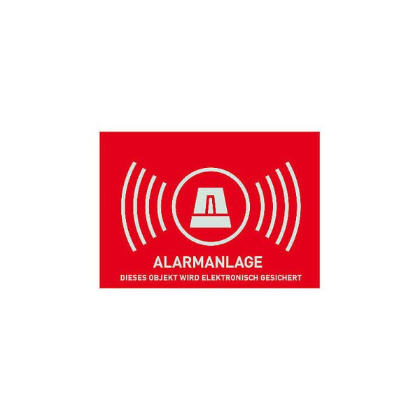 Alarm Warnaufkleber -D- 74x52,5mm AU1323
