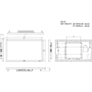 AG Neovo QX-43 43 LCD Monitor 4K HDMI