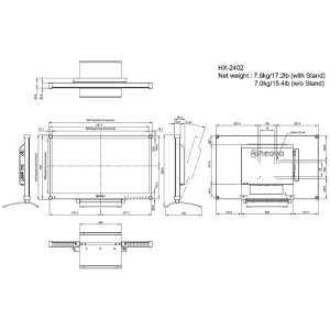 AG Neovo HX-2402 24 LCD Monitor 1080p HDMI