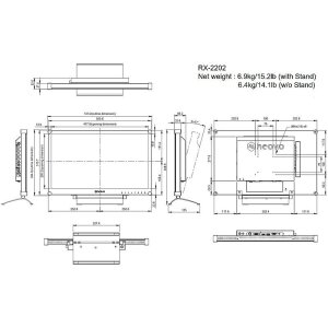 AG Neovo RX-2202 22” LCD Monitor 1080p HDMI