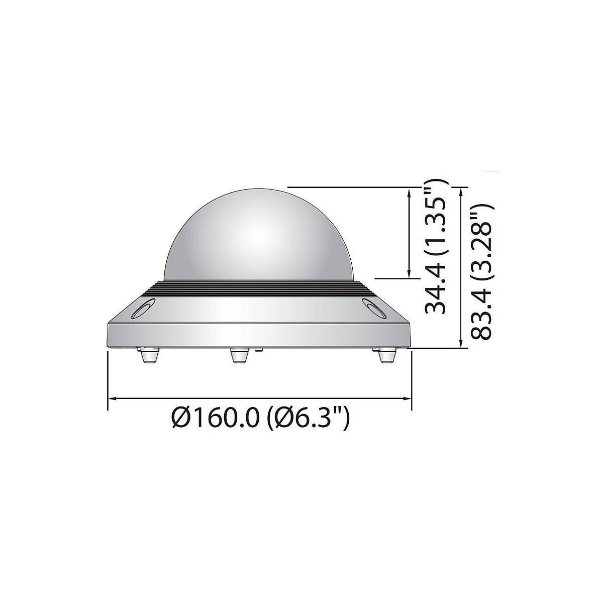 Hanwha SPB-VAN3 Kuppel getönt für Dome Vandal