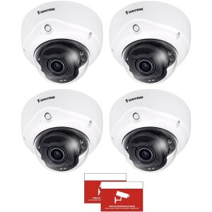 4x VIVOTEK FD9187-HT-A IP-Kamera + Aufkleber
