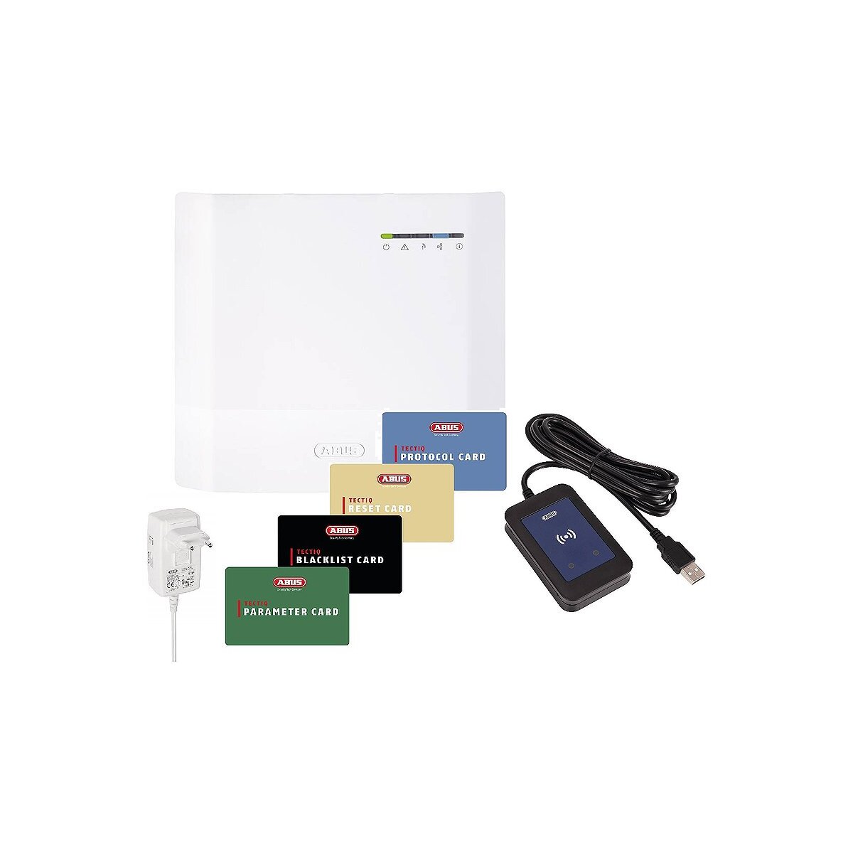 ABUS TECTIQ Starter-Set Zentrale Tischleser Karten