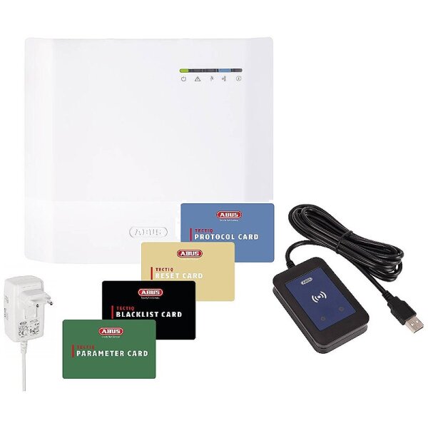 ABUS TECTIQ Starter-Set Zentrale Tischleser Karten