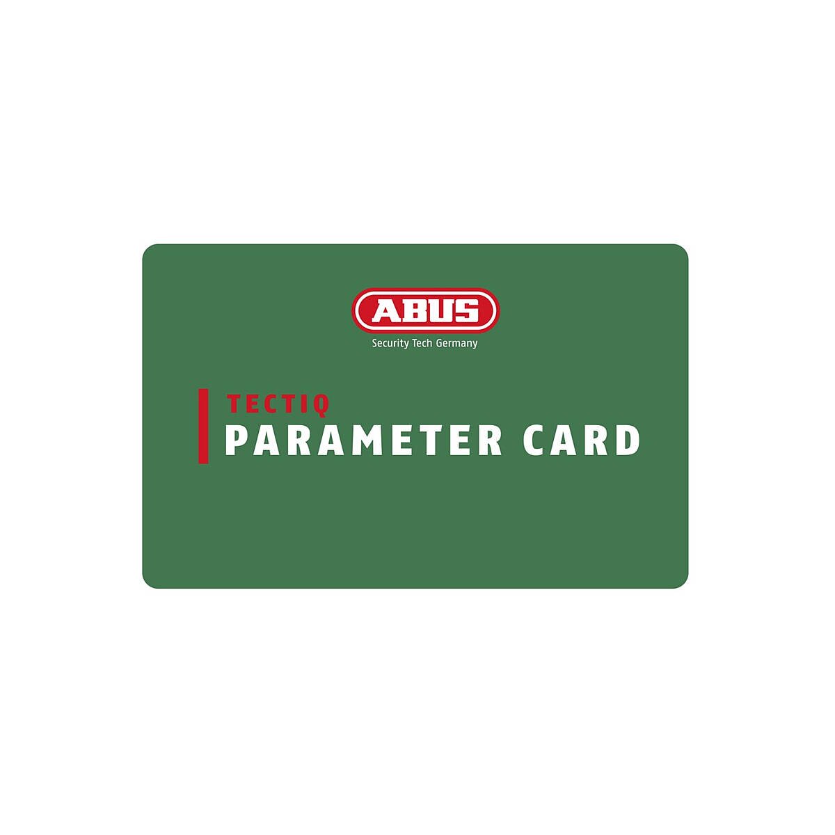 ABUS TECTIQ Parameter Card
