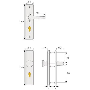 Abus KLN314 F4 Schutzbeschlag WG, bronze