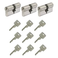 3er Abus A93 40/40 Doppelzylinder gl.+9 Schlüssel