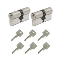 2er Abus A93 30/35 Doppelzylinder gl.+6 Schlüssel