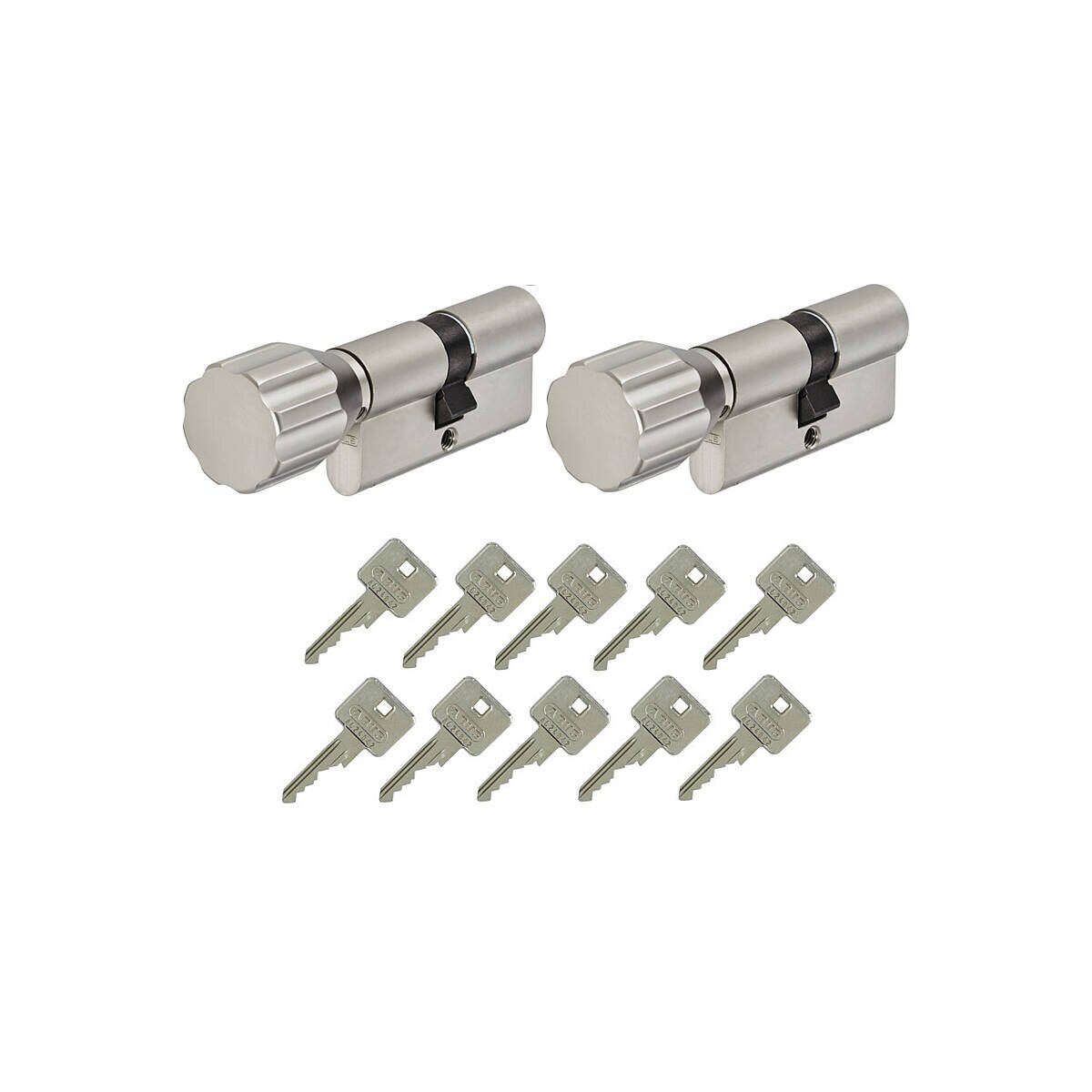 2er Abus A93 A30/K30 Knaufzylinder gl. + 10 Schl.