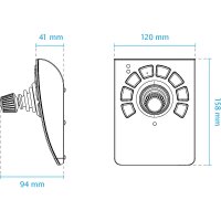 VIVOTEK AJ-001 USB Joystick, 8 Tasten