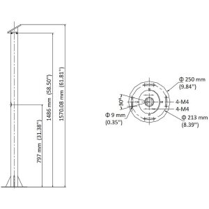 HIKVision DS-2251ZJ Deckenhalterung, abgehängt