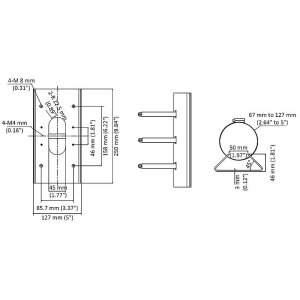 HIKVision DS-1475ZJ-SUS(Black) Mastmontageadapter